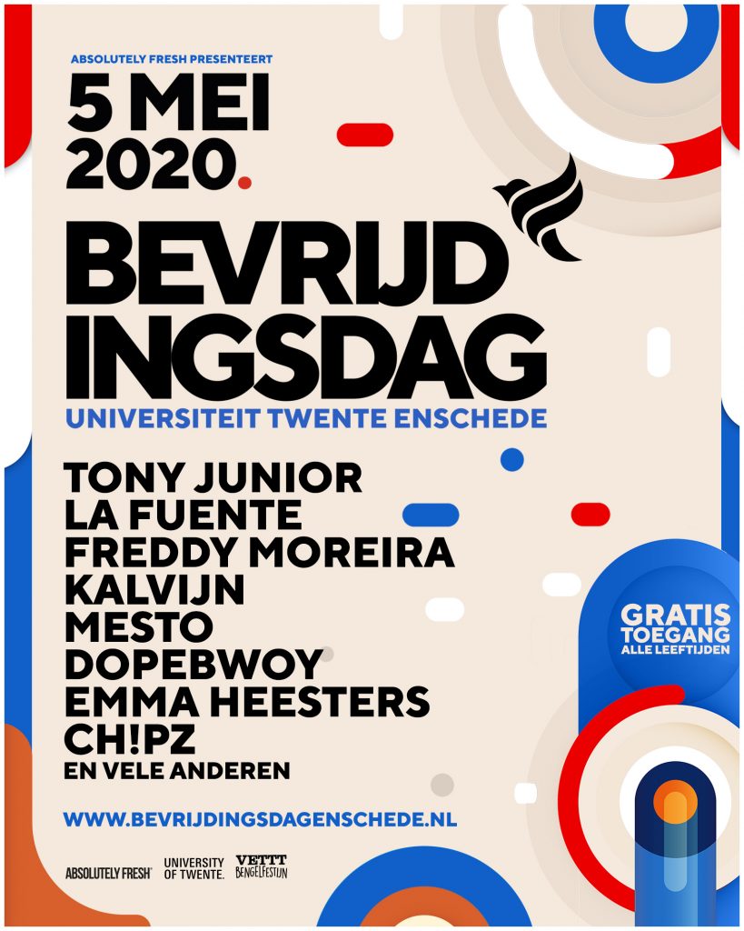 Line up Bevrijdingsdag Enschede 2020